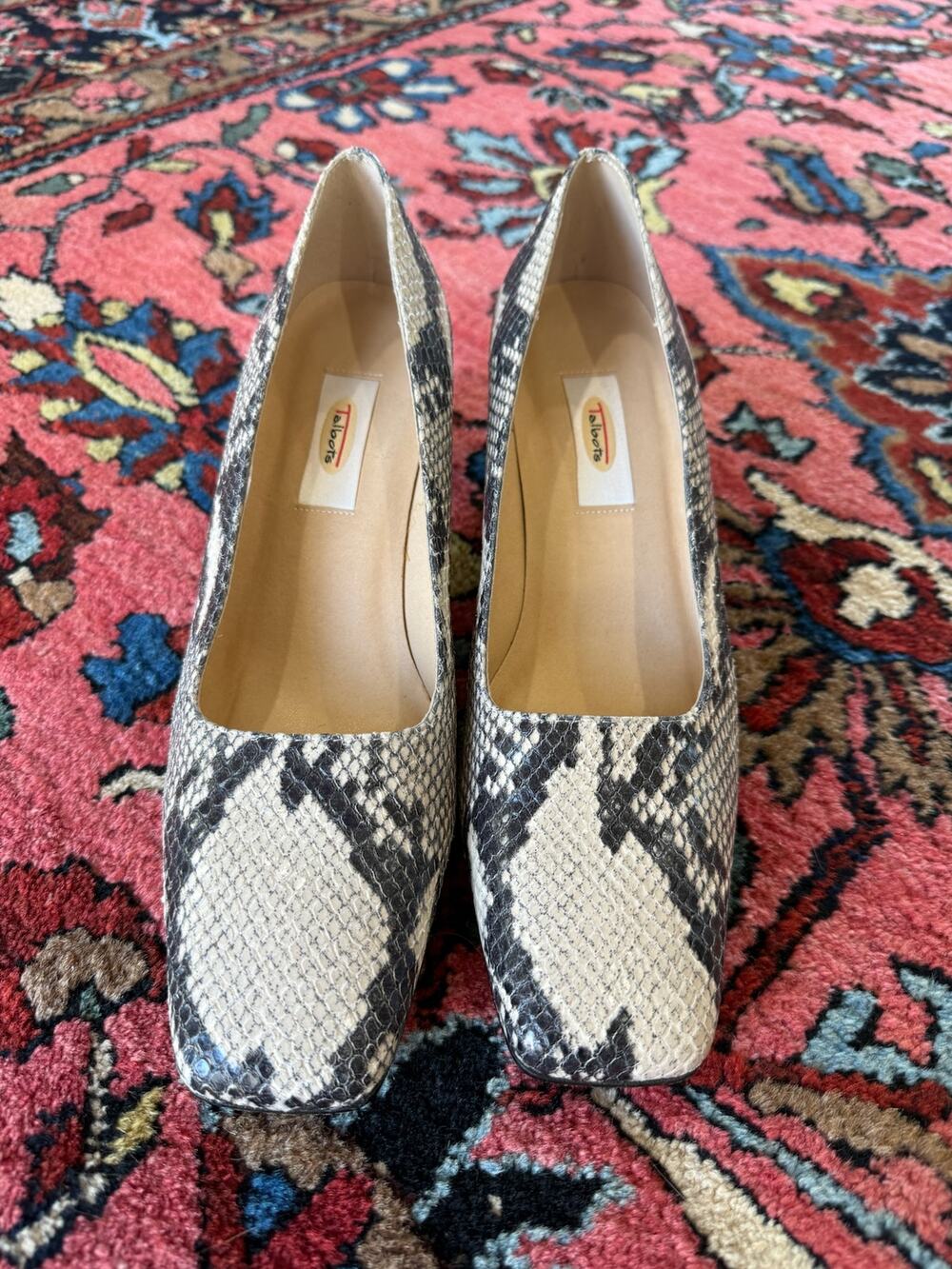 Vintage Snakeskin Heels Leather Size Women's 8 Pumps Reformation Talbots